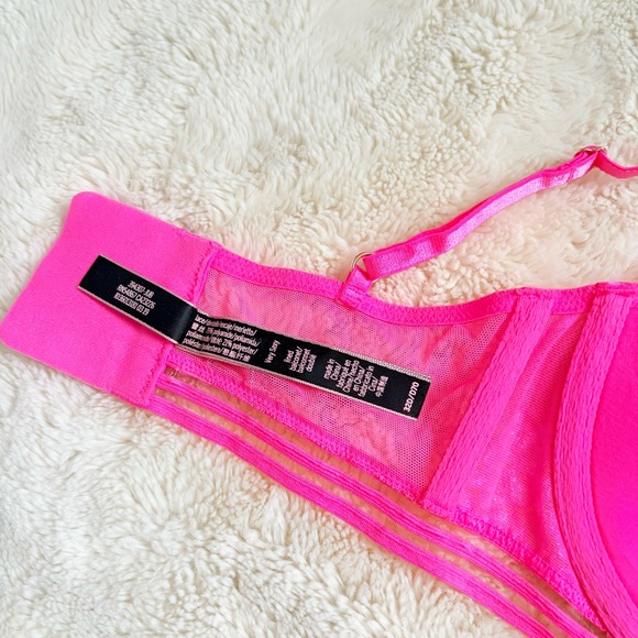 Victoria’s Secret Very Sexy Lined Balconette 32D | Barbiecore Coquette Lace Bra - Picture 5 of 9